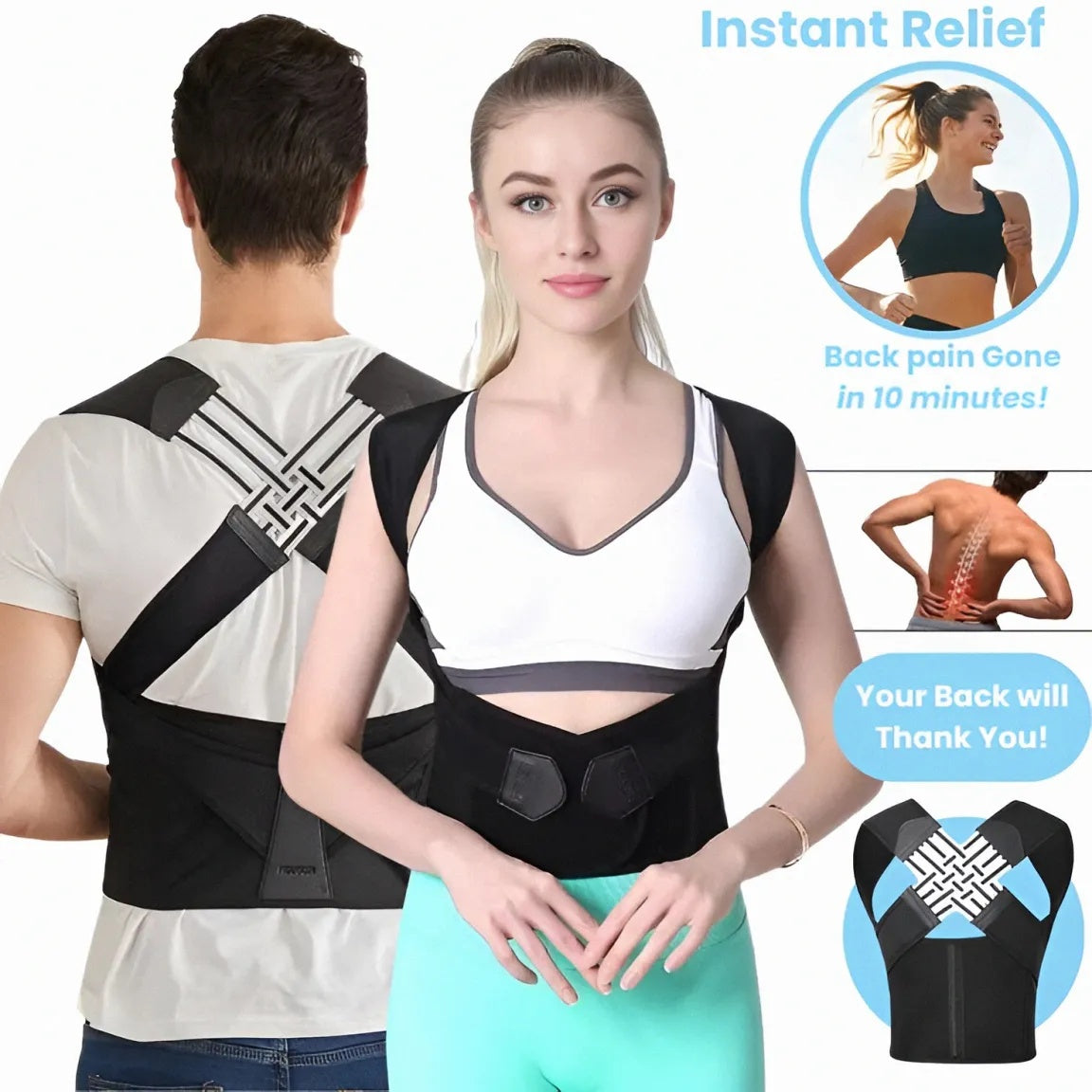 Essential Haven™ – Ceinture de Soutien Dorsal pour Corriger la Posture