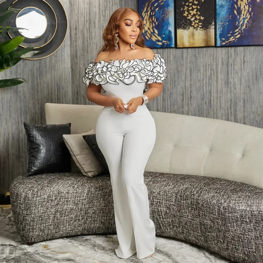 Tuta Sexy Senza Spalline con Volant